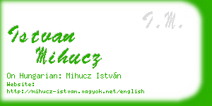 istvan mihucz business card